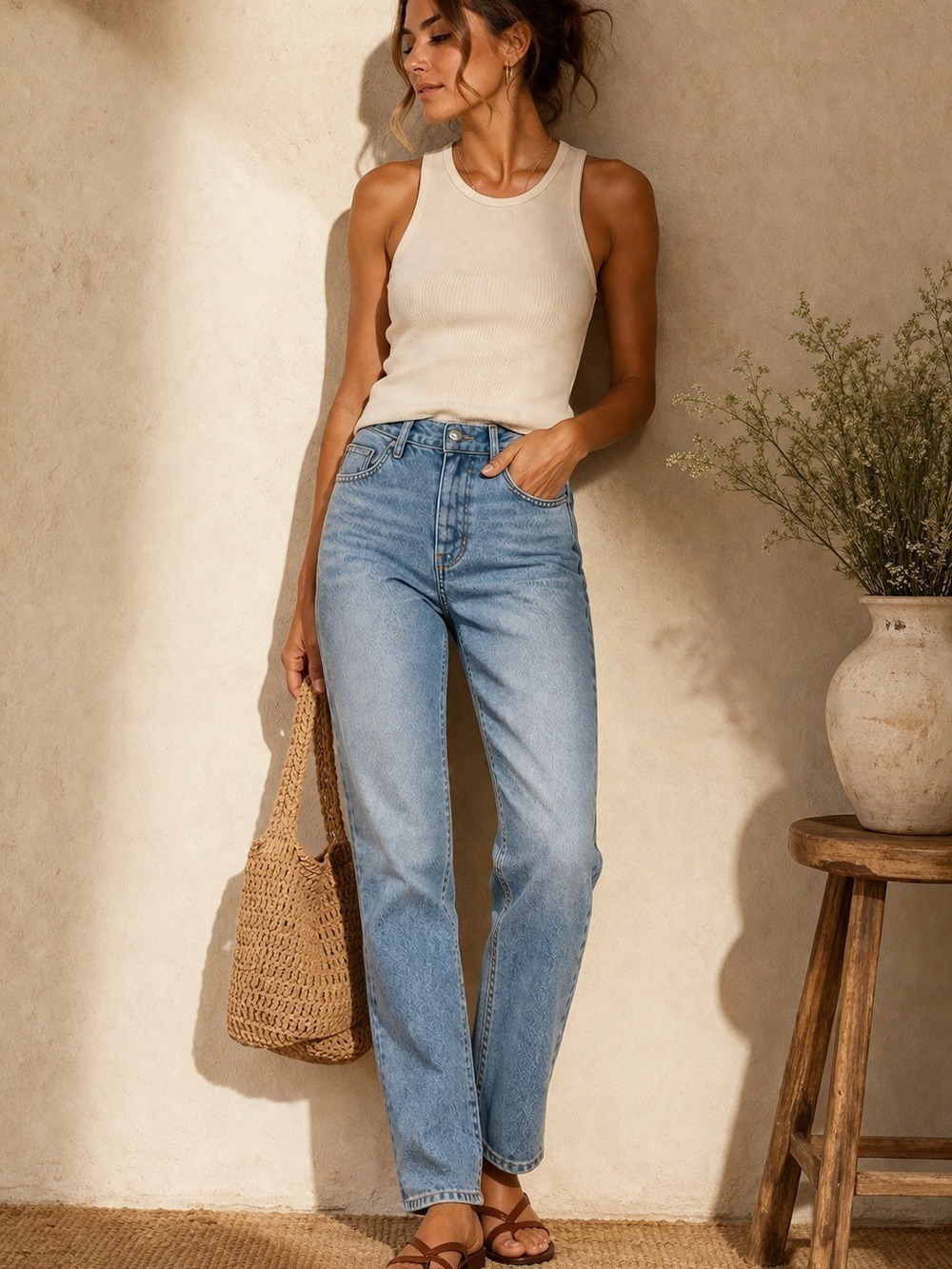 Indigo Rising High Rises Straight Leg Jeans Size 0 Light Wash Button Fly Denim